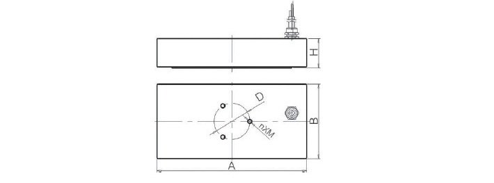 電動薄板永磁起重器結構尺寸圖 電動薄板永磁起重器結構尺寸圖